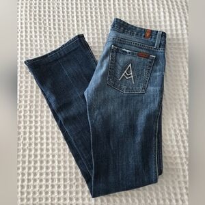 7 For All Mankind Blue Boot Cut Jeans